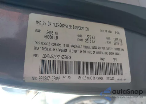 2007 Dodge Magnum Rt из США, поврежденный, VIN 2D4GV57277H656659